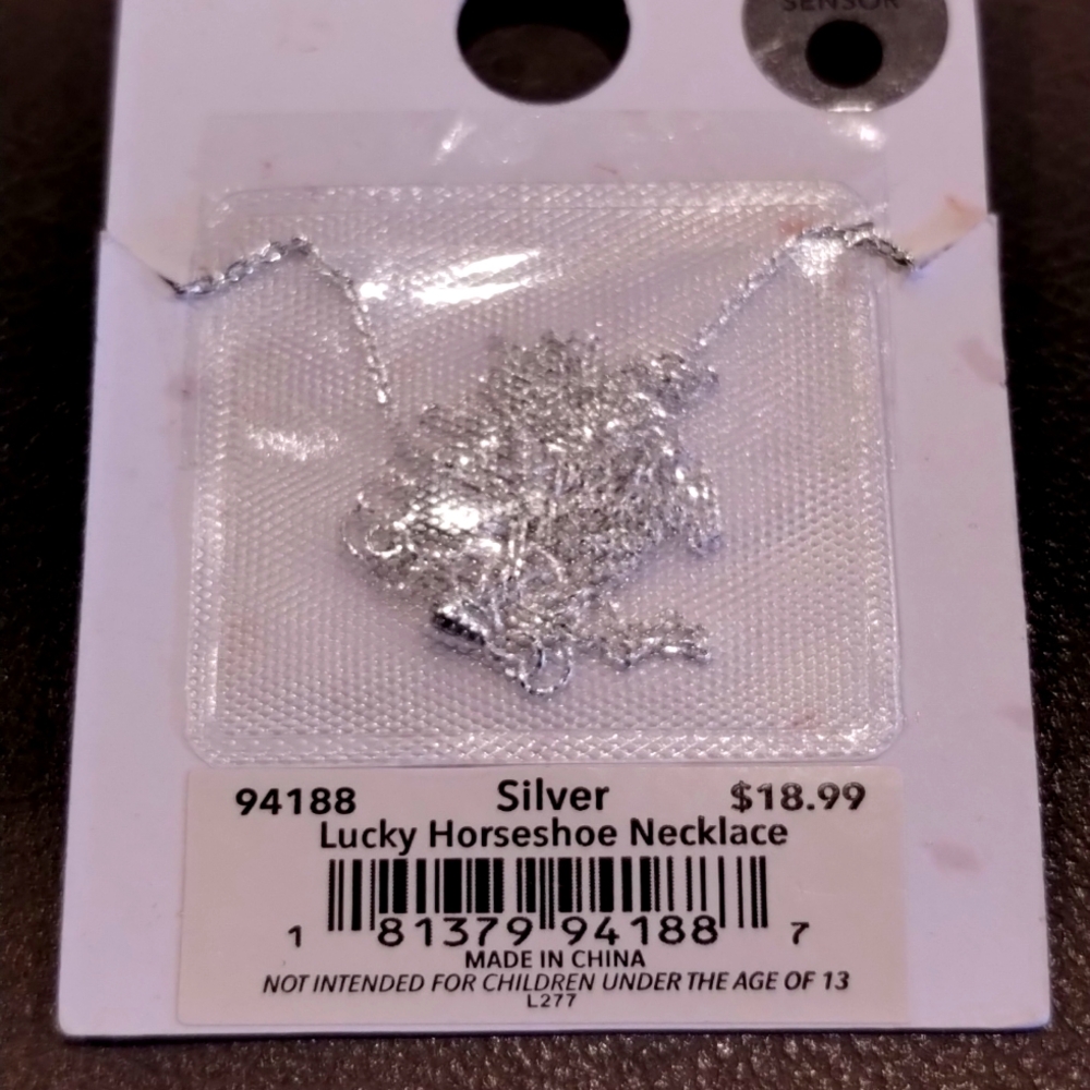 Silver Necklace Horseshoe Cubic Zirconia Lucky Horses Pippa & Rawls NWT - Picture 7 of 14